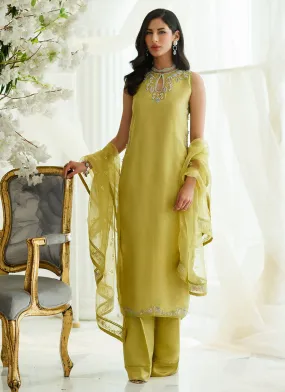 Eid Drop One - Vert Shirt And Dupatta