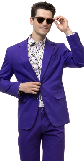 EJ Samuel Purple Solid Chino Blazer CHJ01