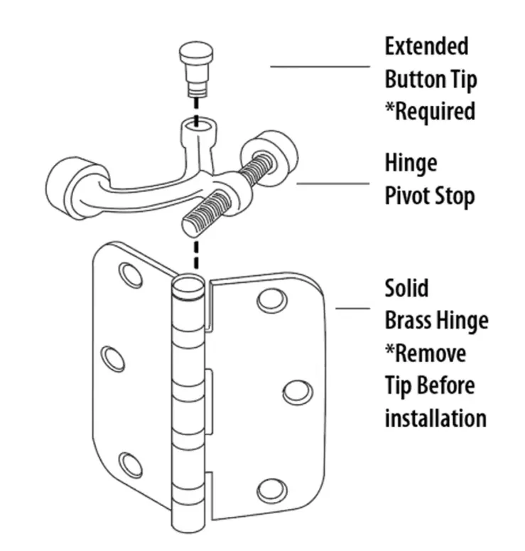 Emtek - Decorative Hinge Tips - Extended Button Tip (Each)