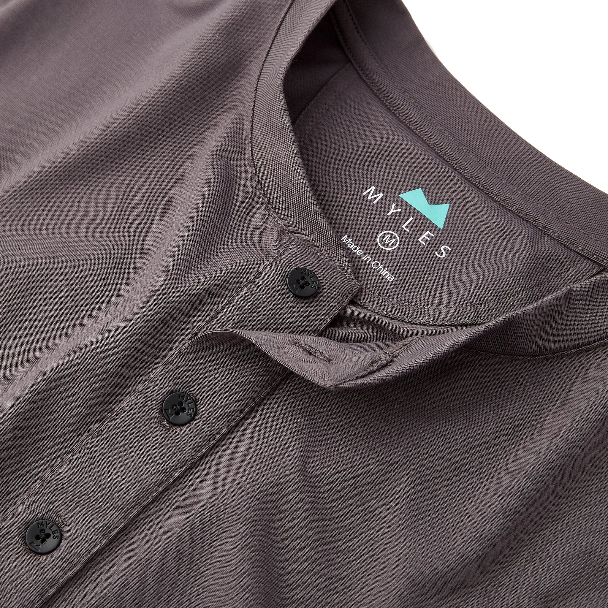 Everyday Henley Short Sleeve in Graphite