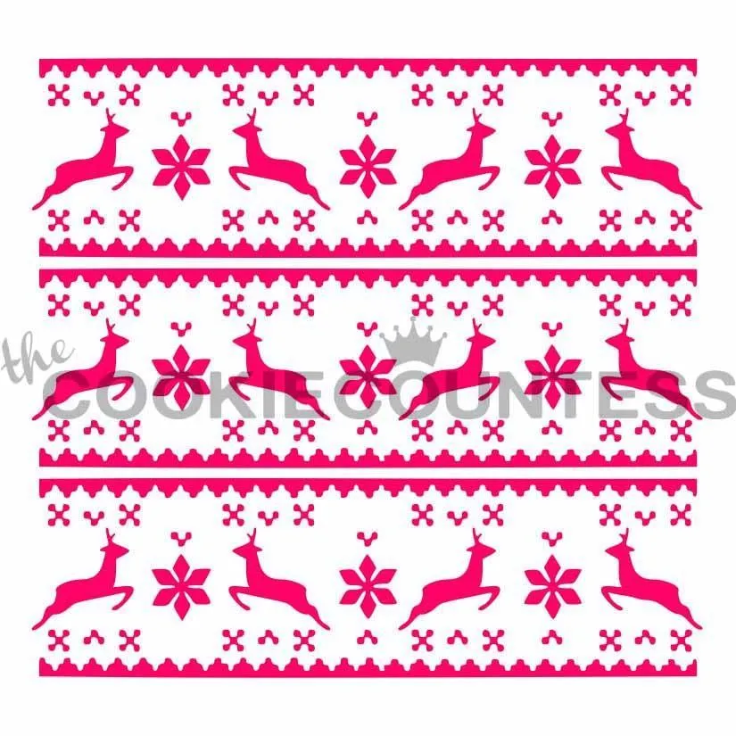 Fair Isle Sweater Stencil