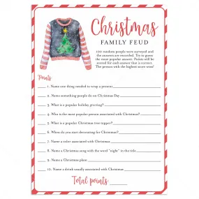 Family Feud Christmas Game Printable