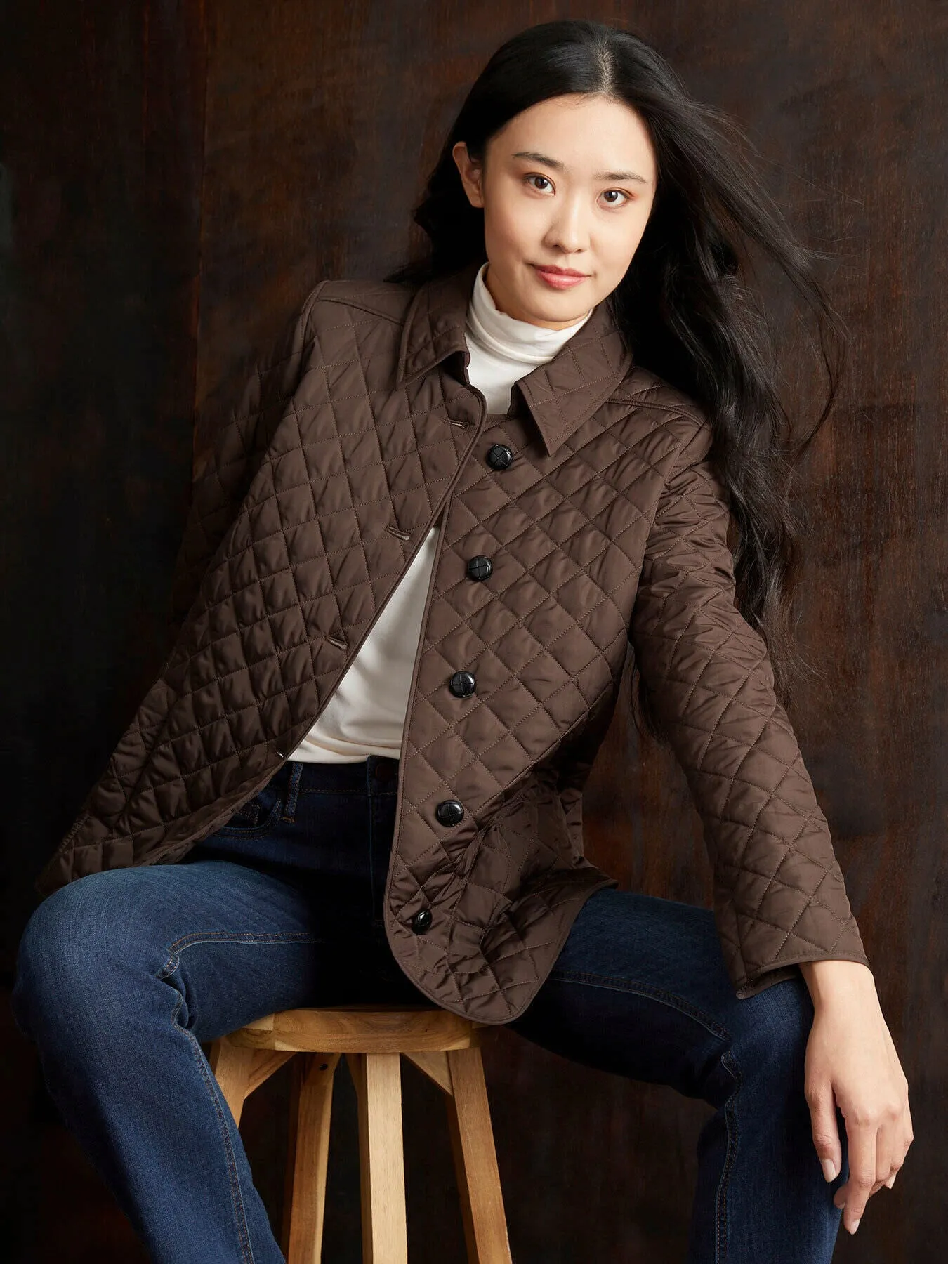 Five-Button Quilted Jacket