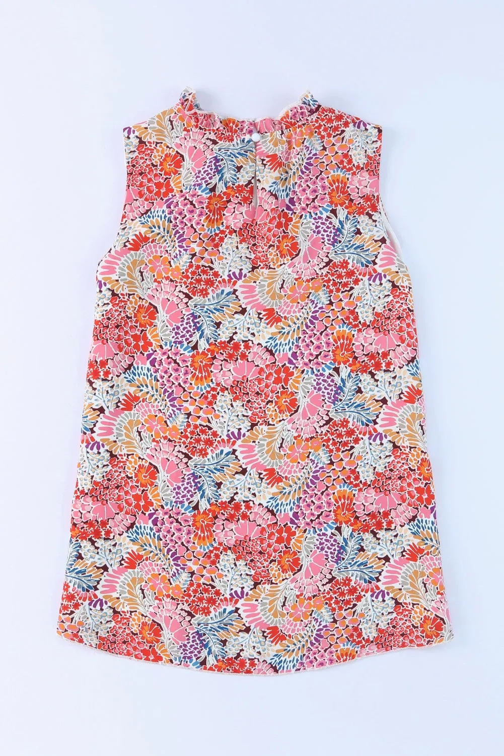 Floral Print Casual Sleeveless Shirt for Women – Effortlessly Chic and Ready to Bloom 🌸🌿