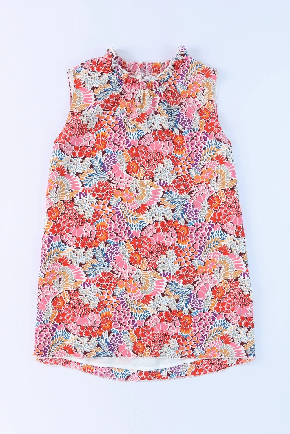 Floral Print Casual Sleeveless Shirt for Women – Effortlessly Chic and Ready to Bloom 🌸🌿