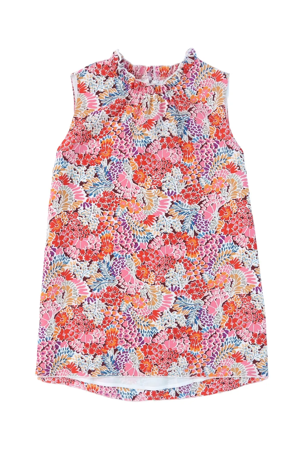 Floral Print Casual Sleeveless Shirt for Women – Effortlessly Chic and Ready to Bloom 🌸🌿