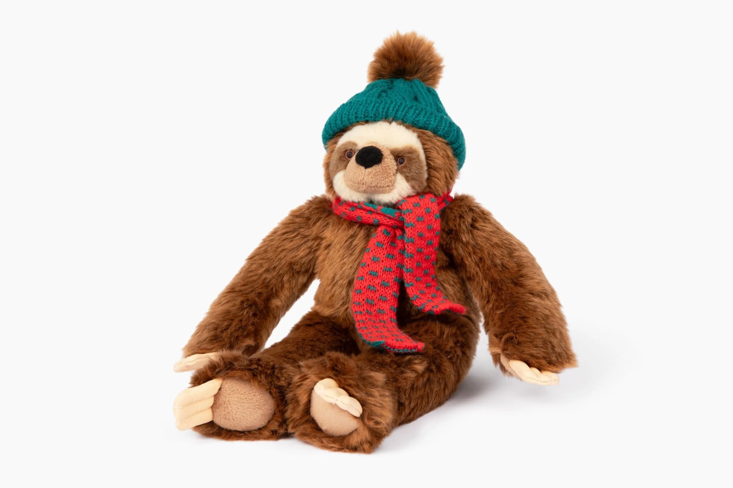 Fluff & Tuff Eddie Sloth Plush Holiday Toy for Dogs