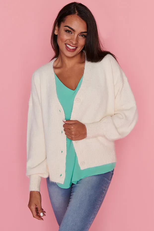 Fluffy Ivory Cardi