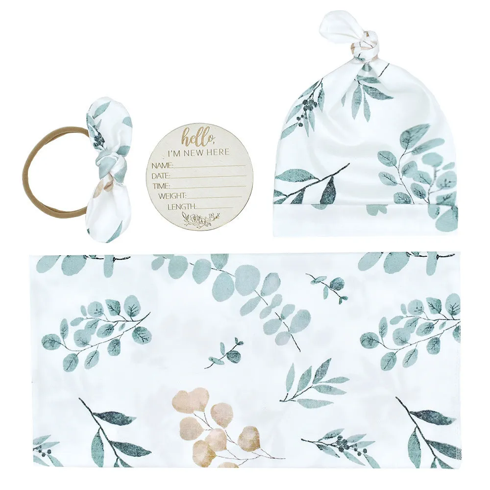 Four Piece Newborn Receiving Blanket Set