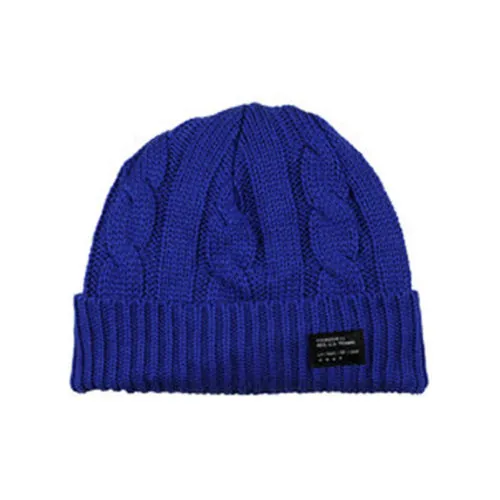 Fourstar Cable Knit Fold Beanie Royal Blue