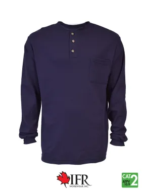 Front Line 6.9 oz Henley Long Sleeve T-Shirt - 660