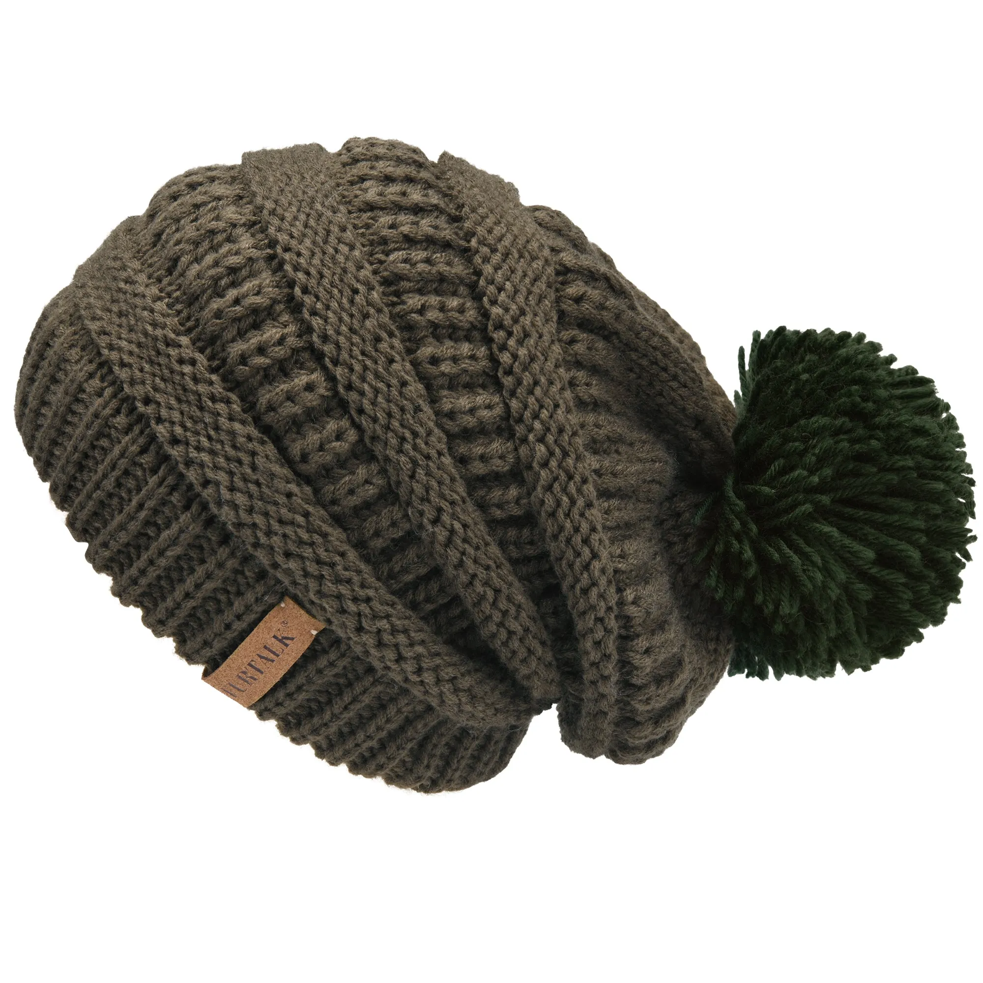 FURTALK Winter Women Yarn Pom Pom Hat Drop Shipping A003