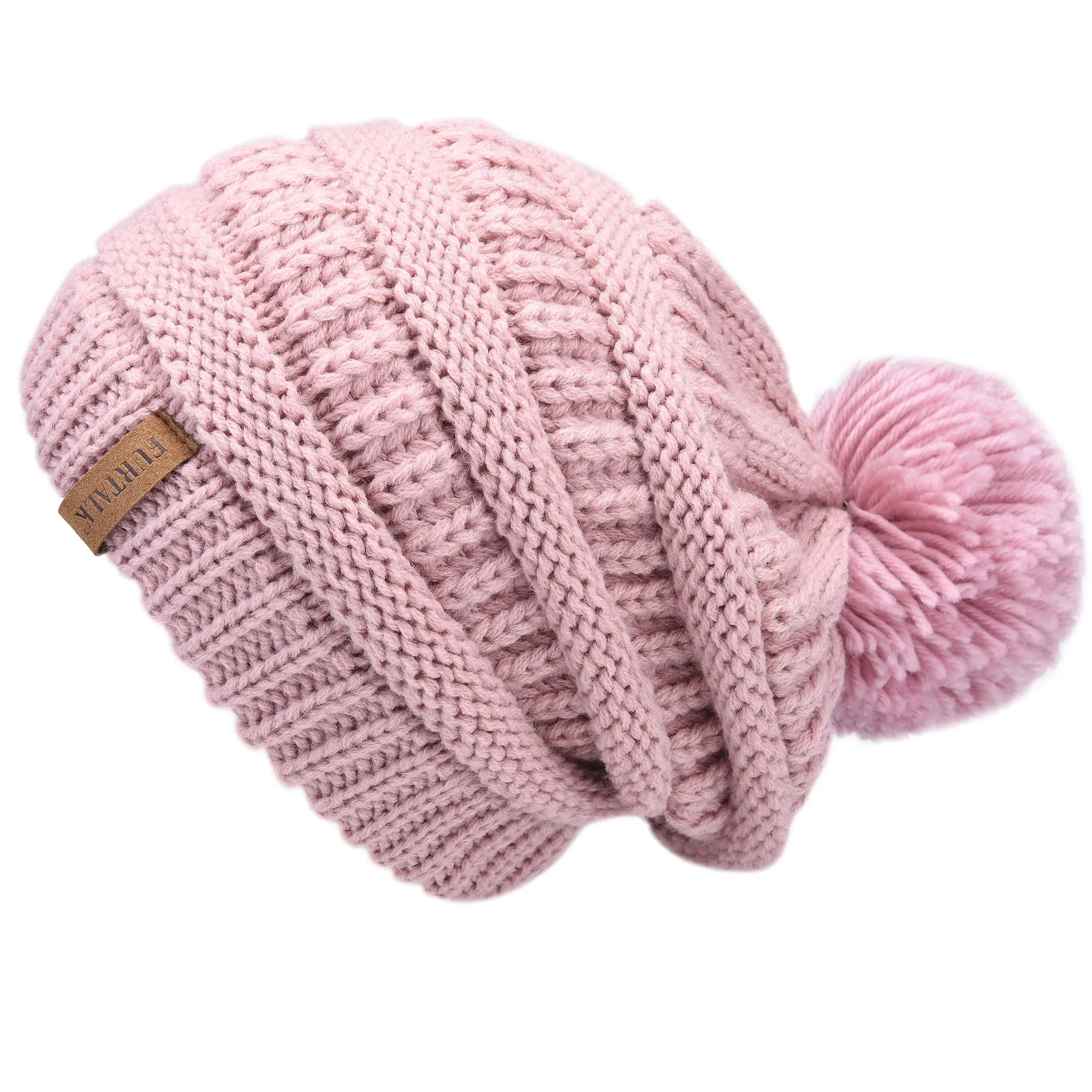 FURTALK Winter Women Yarn Pom Pom Hat Drop Shipping A003