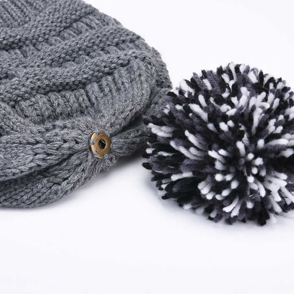 FURTALK Winter Women Yarn Pom Pom Hat Drop Shipping A003