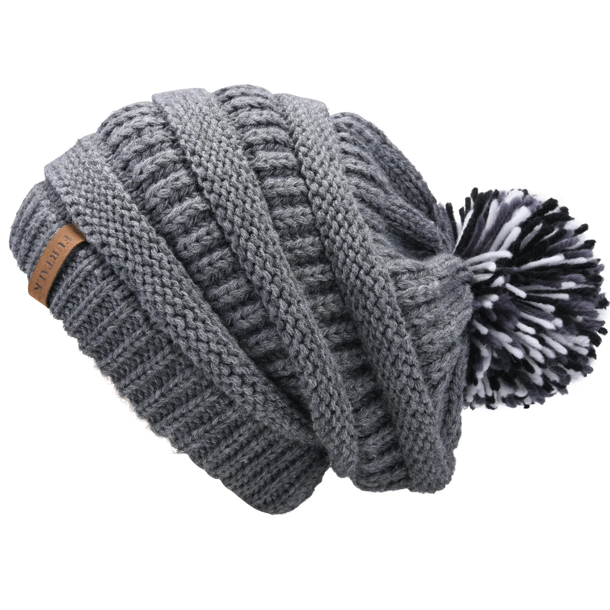 FURTALK Winter Women Yarn Pom Pom Hat Drop Shipping A003