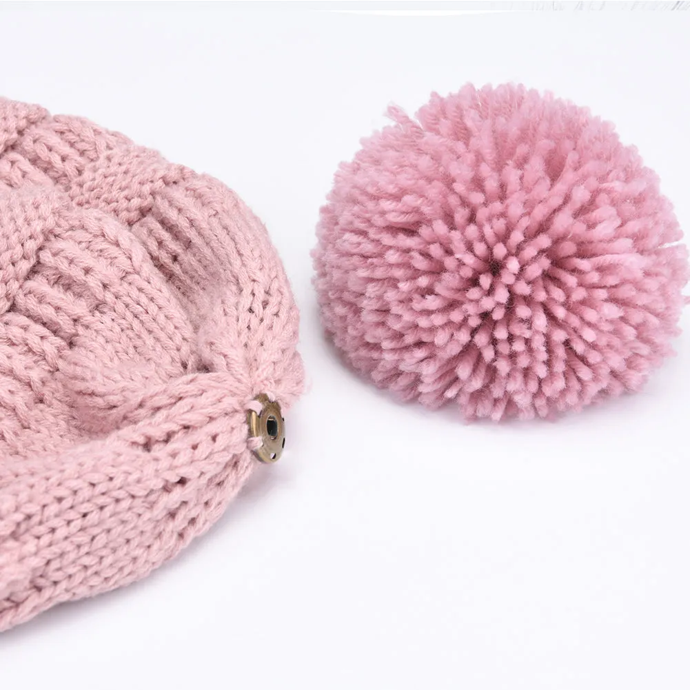 FURTALK Winter Women Yarn Pom Pom Hat Drop Shipping A003