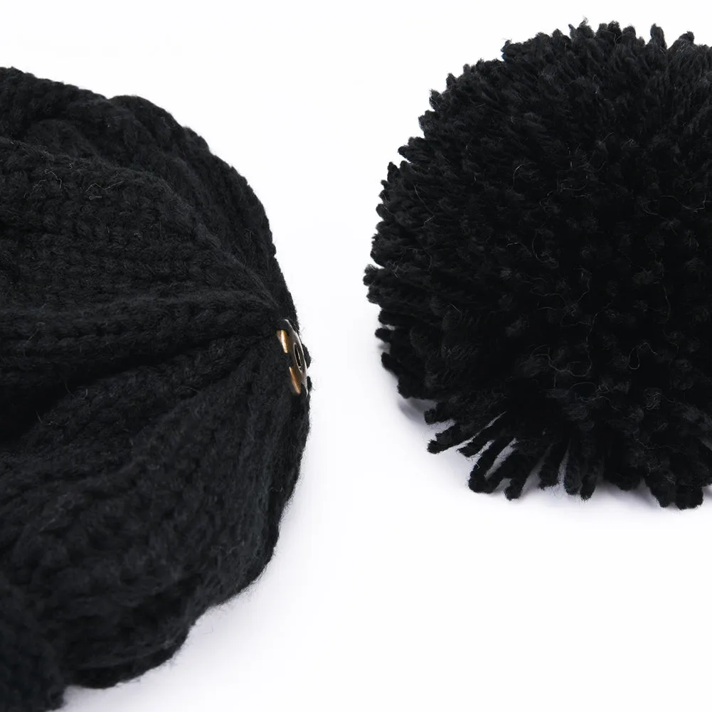 FURTALK Winter Women Yarn Pom Pom Hat Drop Shipping A003