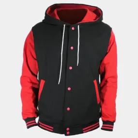 Genuine Best Style World Men's Hood Baseball Varsity Letterman Jacket