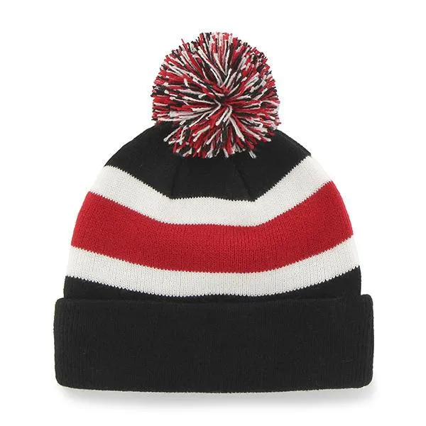 Georgia Bulldogs '47 Brand Retro Team Colors Breakaway Cuff Poofball Beanie Cap