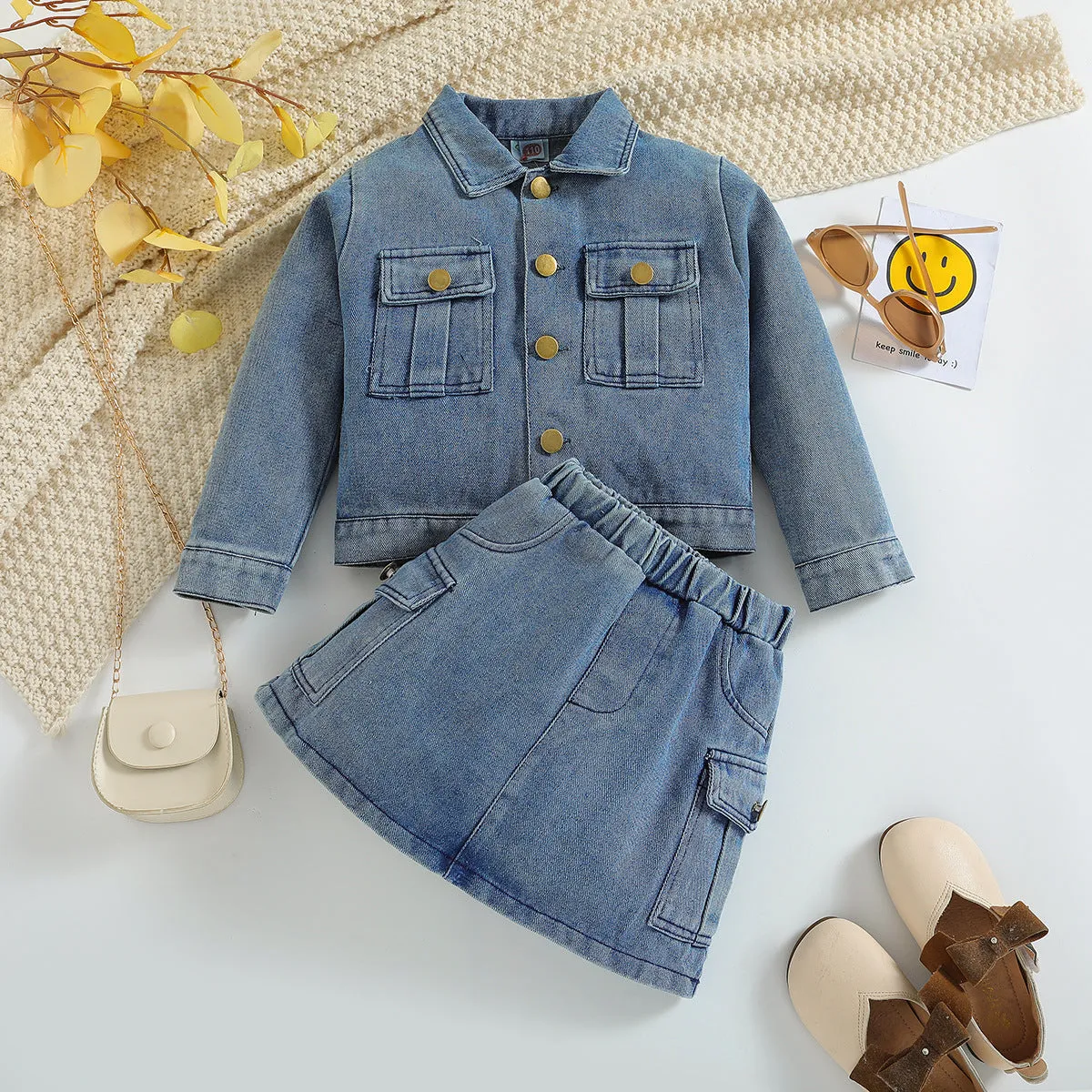 Girls' Denim Suit