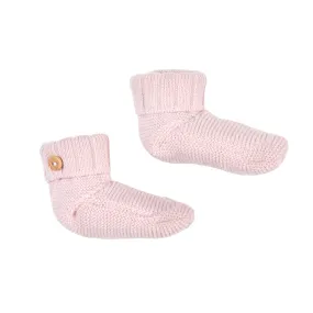 Girls Lilac Knitted Booties | Made in France