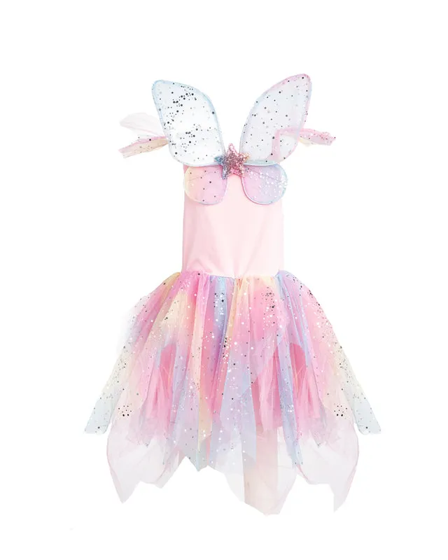 Great Pretenders Rainbow Fairy Dress with Wings - Size 5-6Y