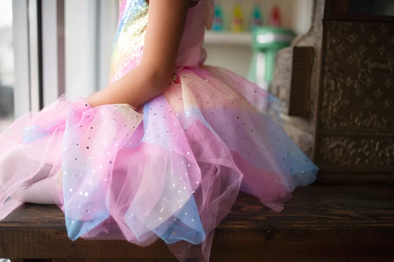 Great Pretenders Rainbow Fairy Dress with Wings - Size 5-6Y