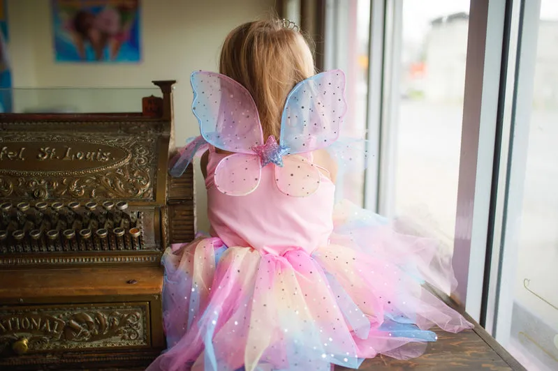 Great Pretenders Rainbow Fairy Dress with Wings - Size 5-6Y