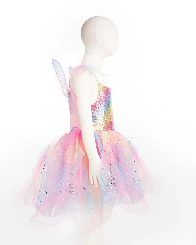 Great Pretenders Rainbow Fairy Dress with Wings - Size 5-6Y