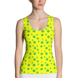 Green Spotted Yellow Sublimation Tank Top