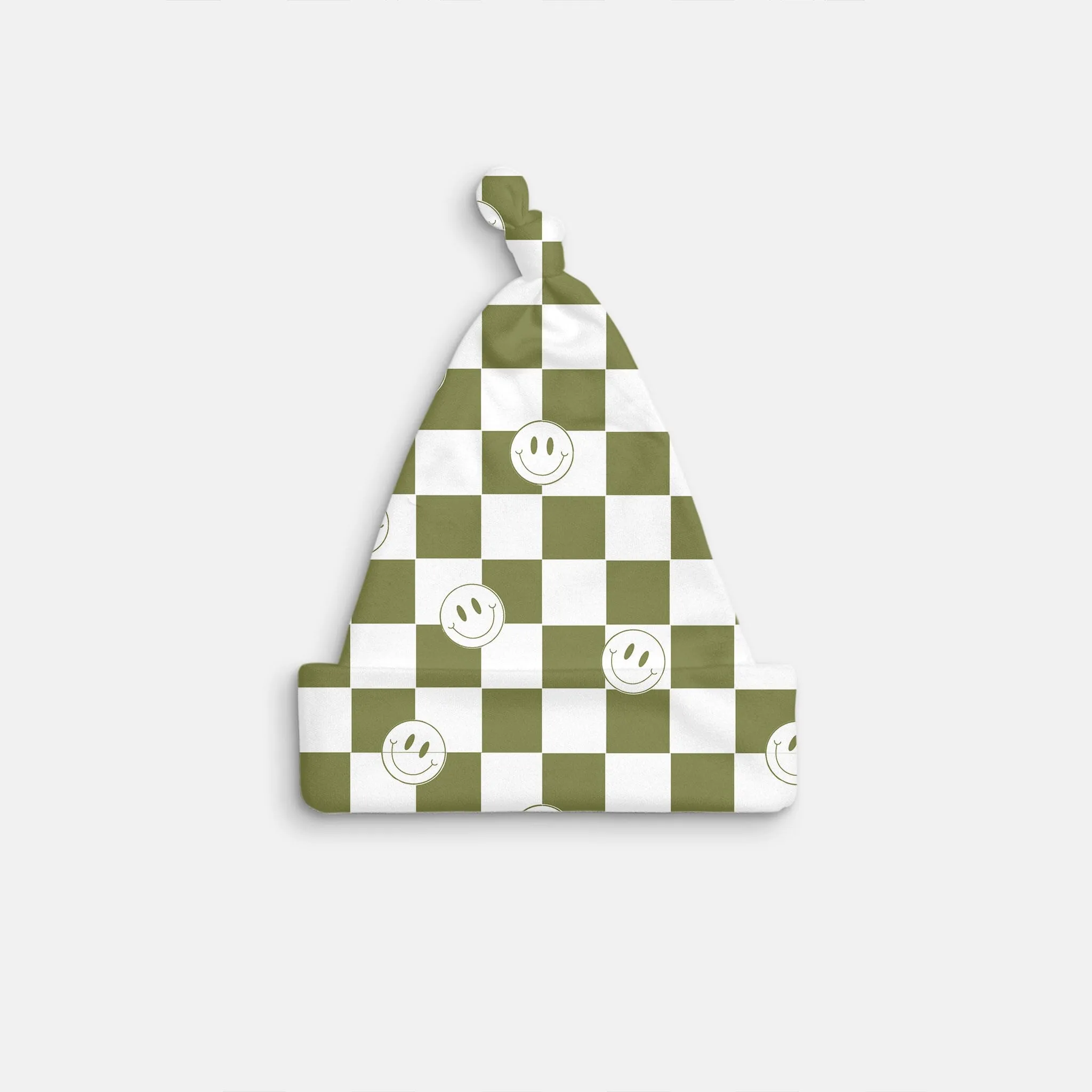 H3xHB Checkmate Smiley Face Knotted Baby Hat