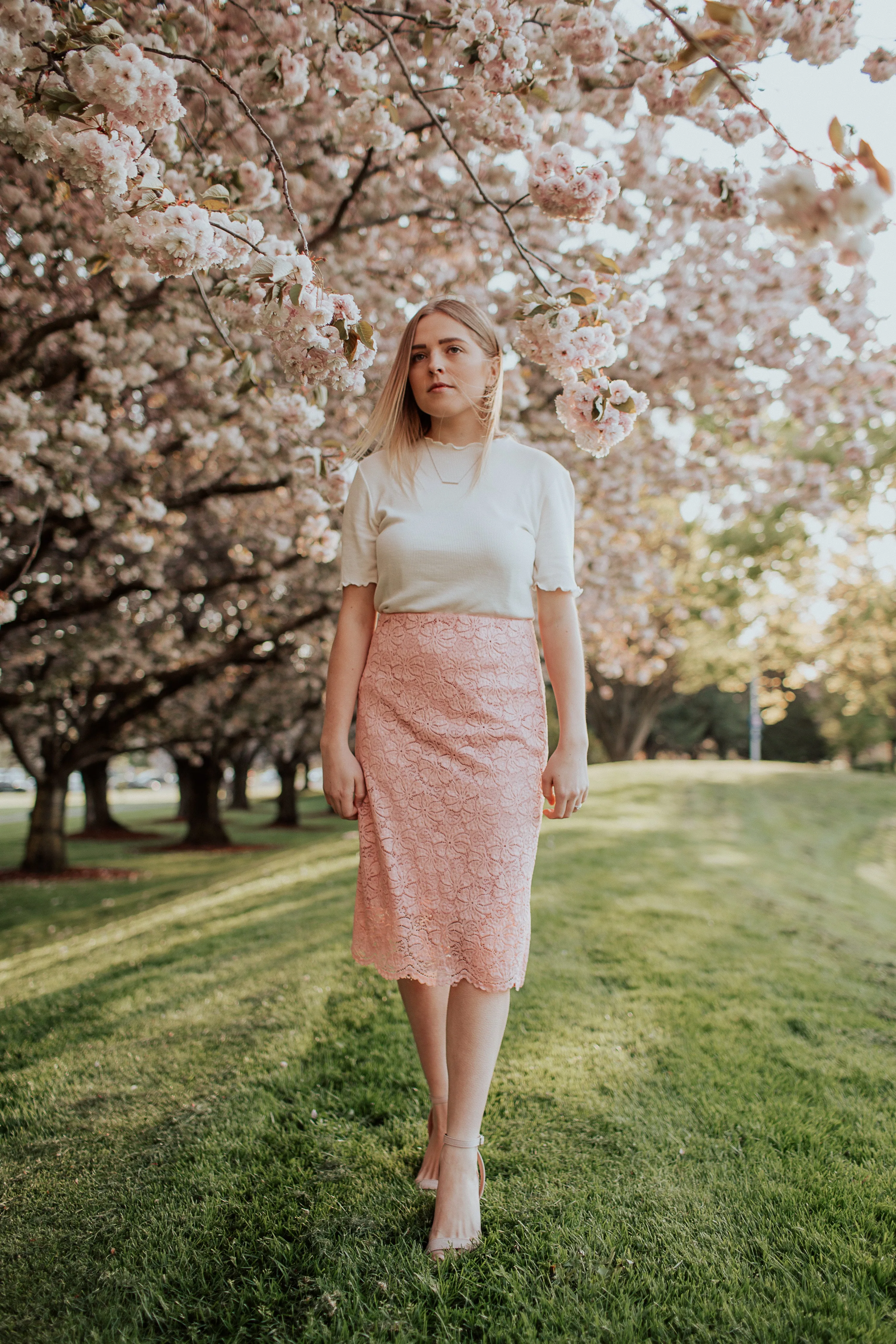 Hailey Lace Skirt in Mauve