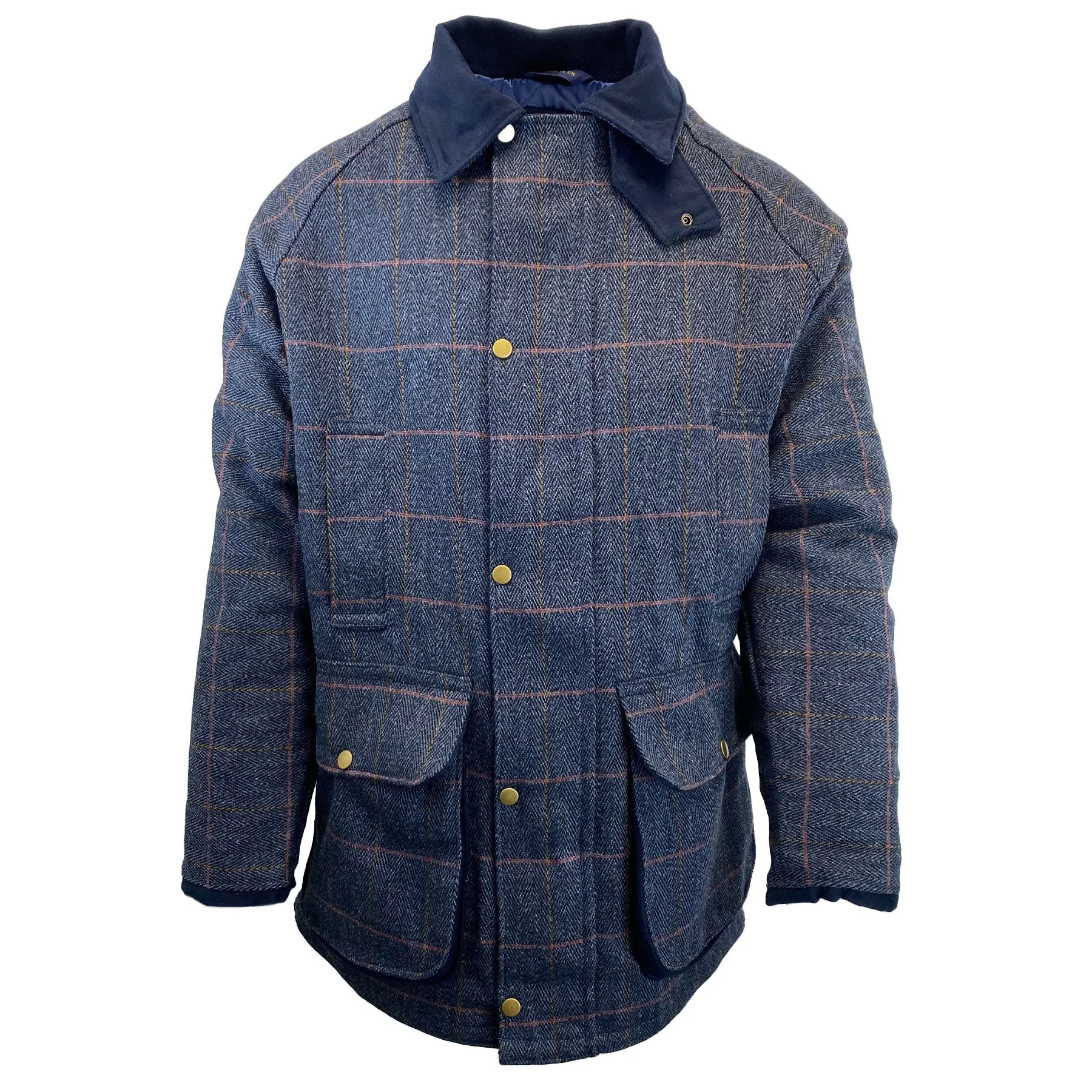 Hazy Blue Mens Derby Tweed Waterproof Jacket