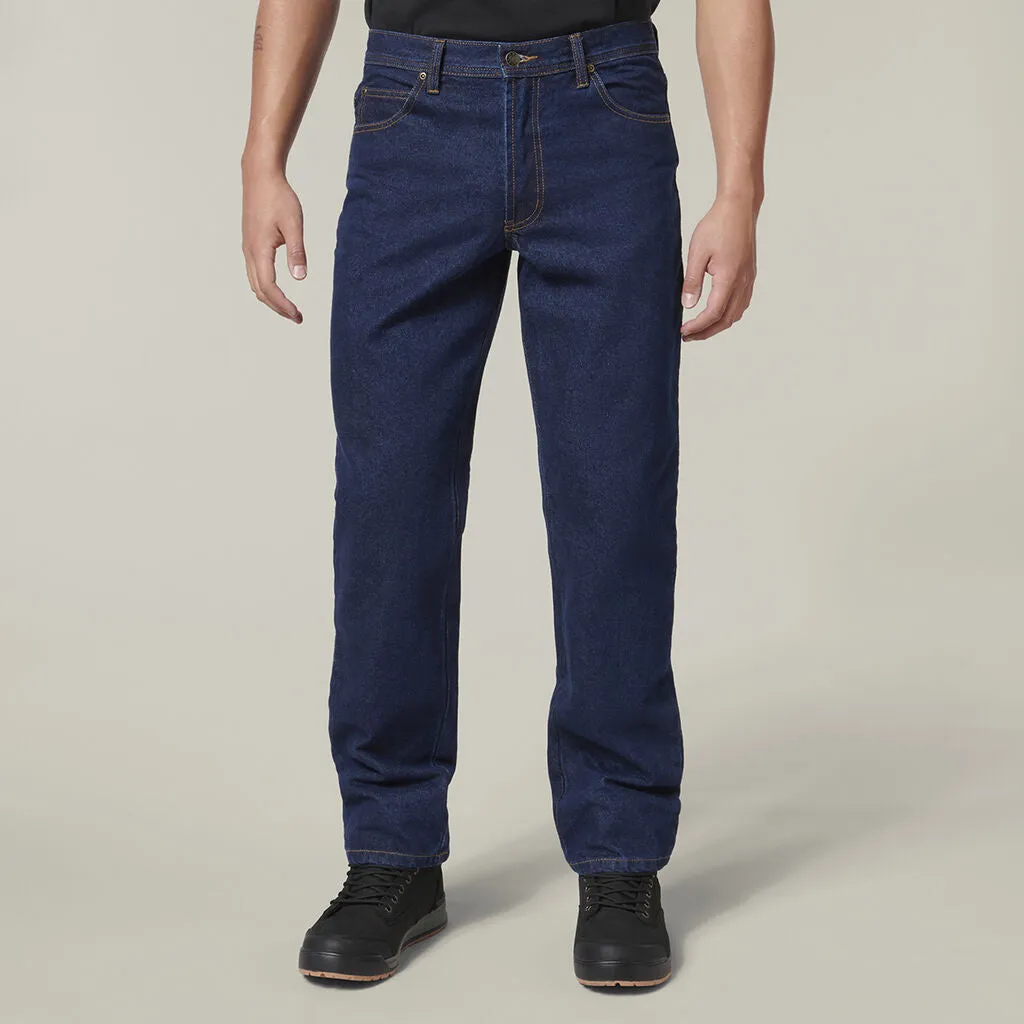 Heavy Duty Washed Denim Work Jeans - Y03514