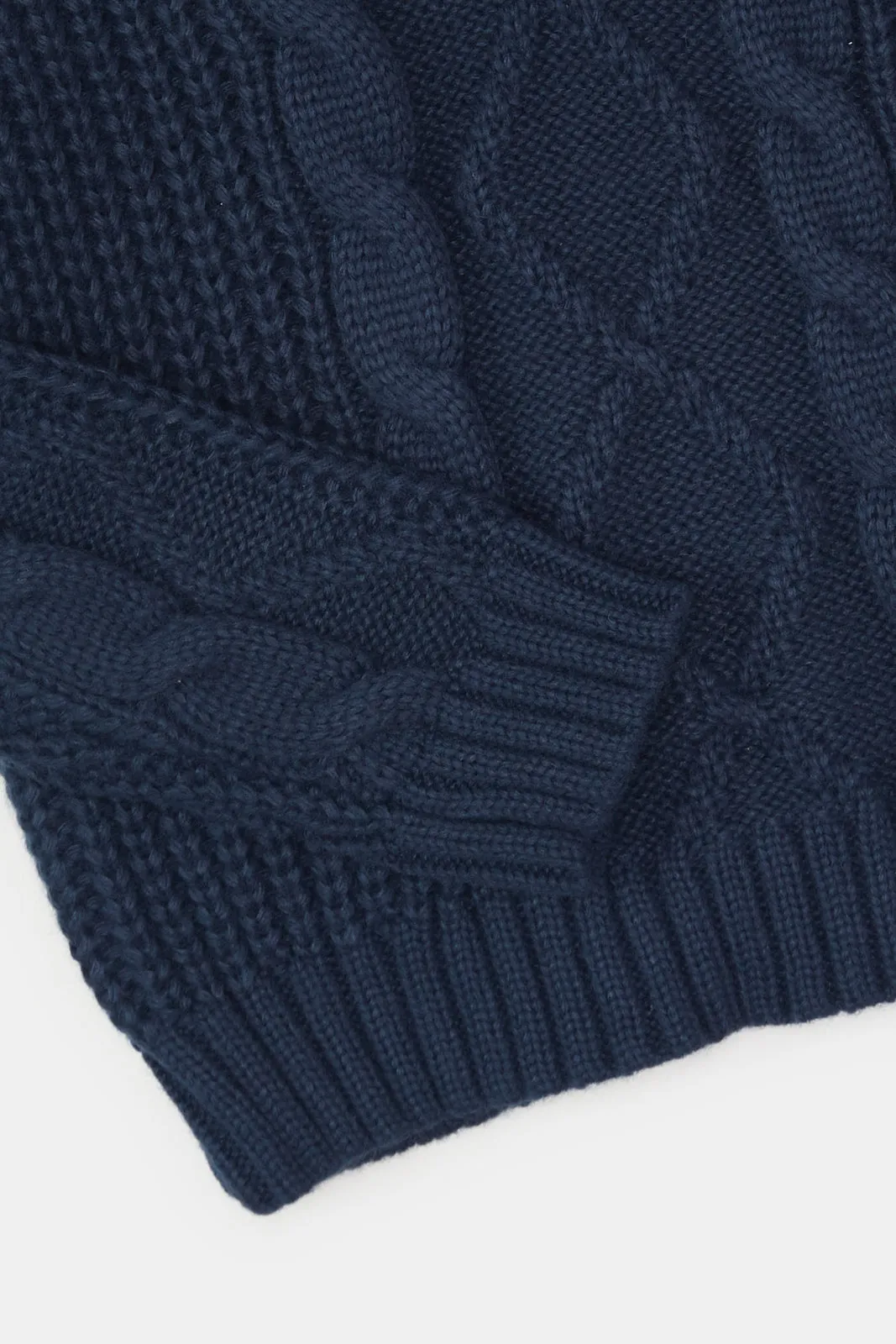 Infant Boys Navy Knitted Sweater