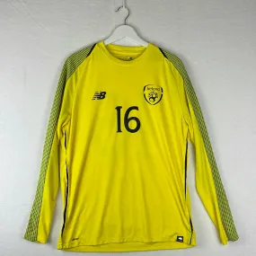 Ireland 2018 Home Goalkeeper Shirt - Large - Player Edition - Number 16 - Excellent Condition