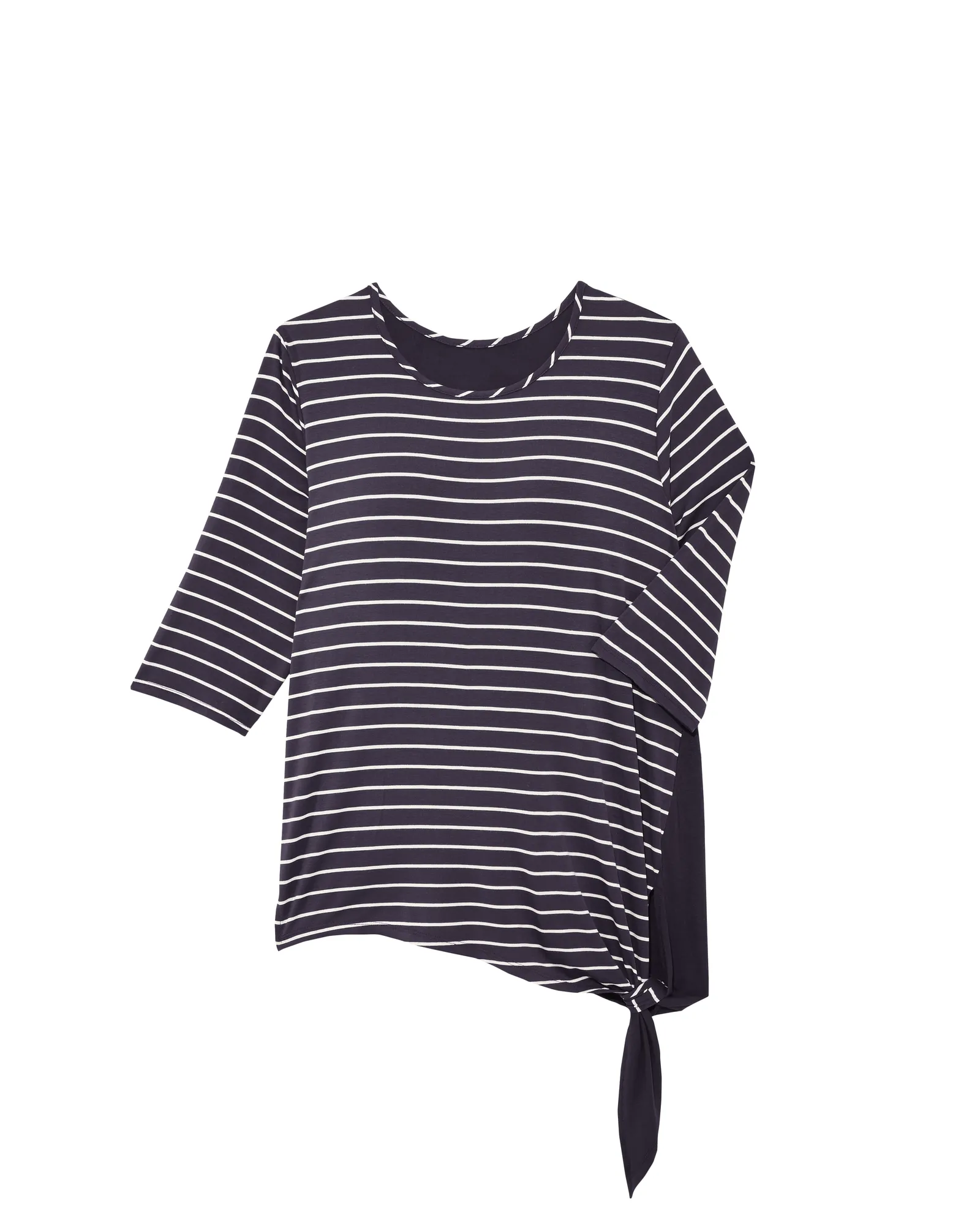 Jessin Side Knot Tee | Navy / White