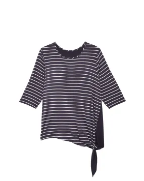 Jessin Side Knot Tee | Navy / White