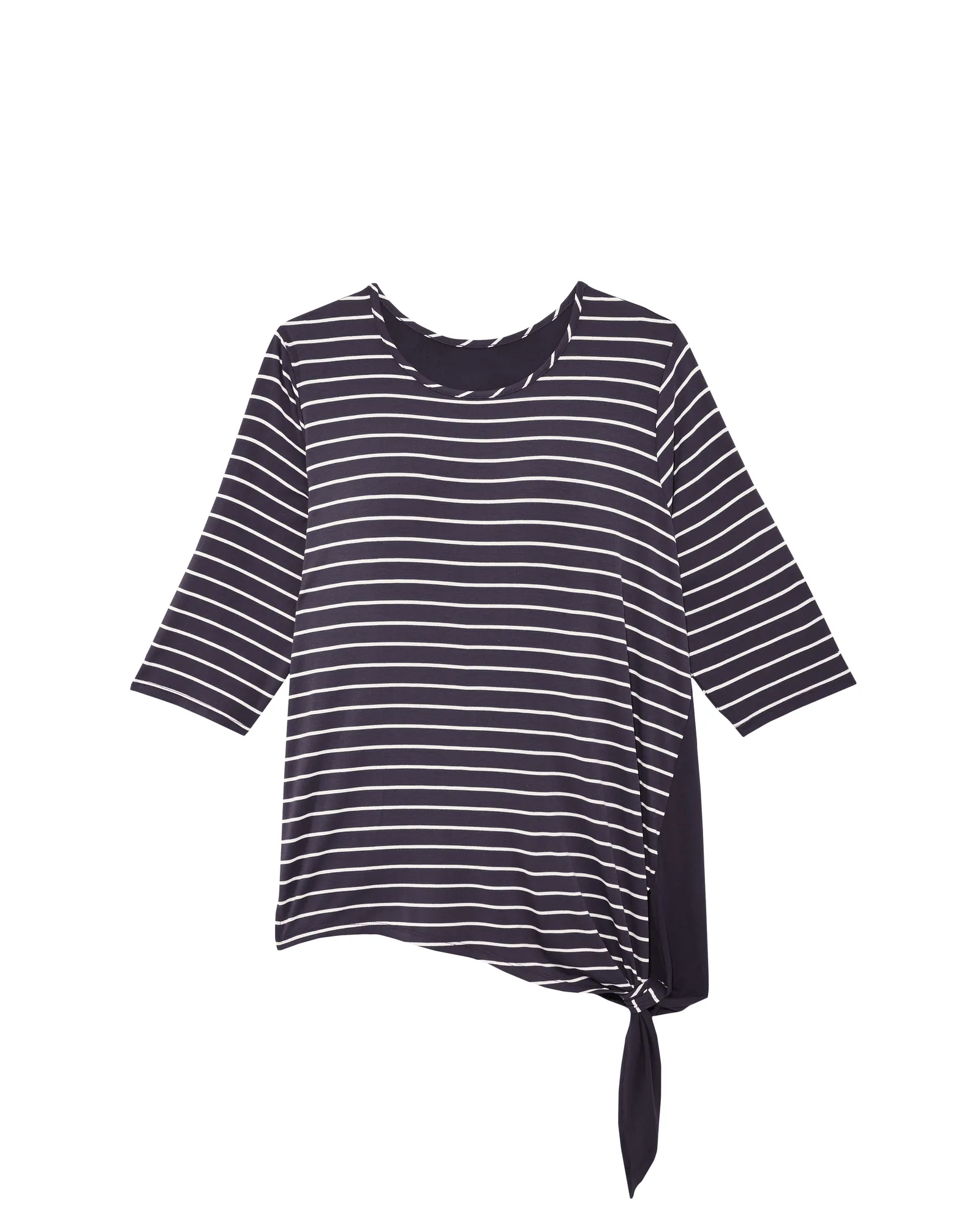 Jessin Side Knot Tee | Navy / White