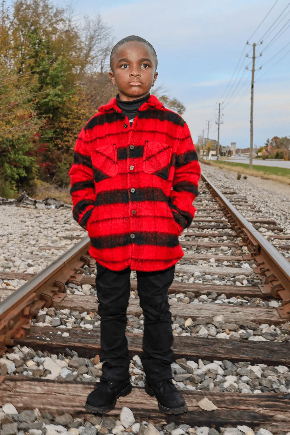 Kids Vandal Flannel Shacket (Buffalo Plaid)