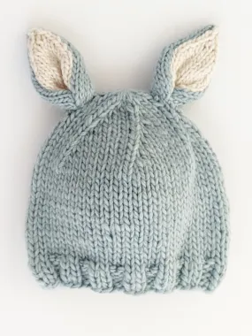 Knit Bunny Hat, Blue