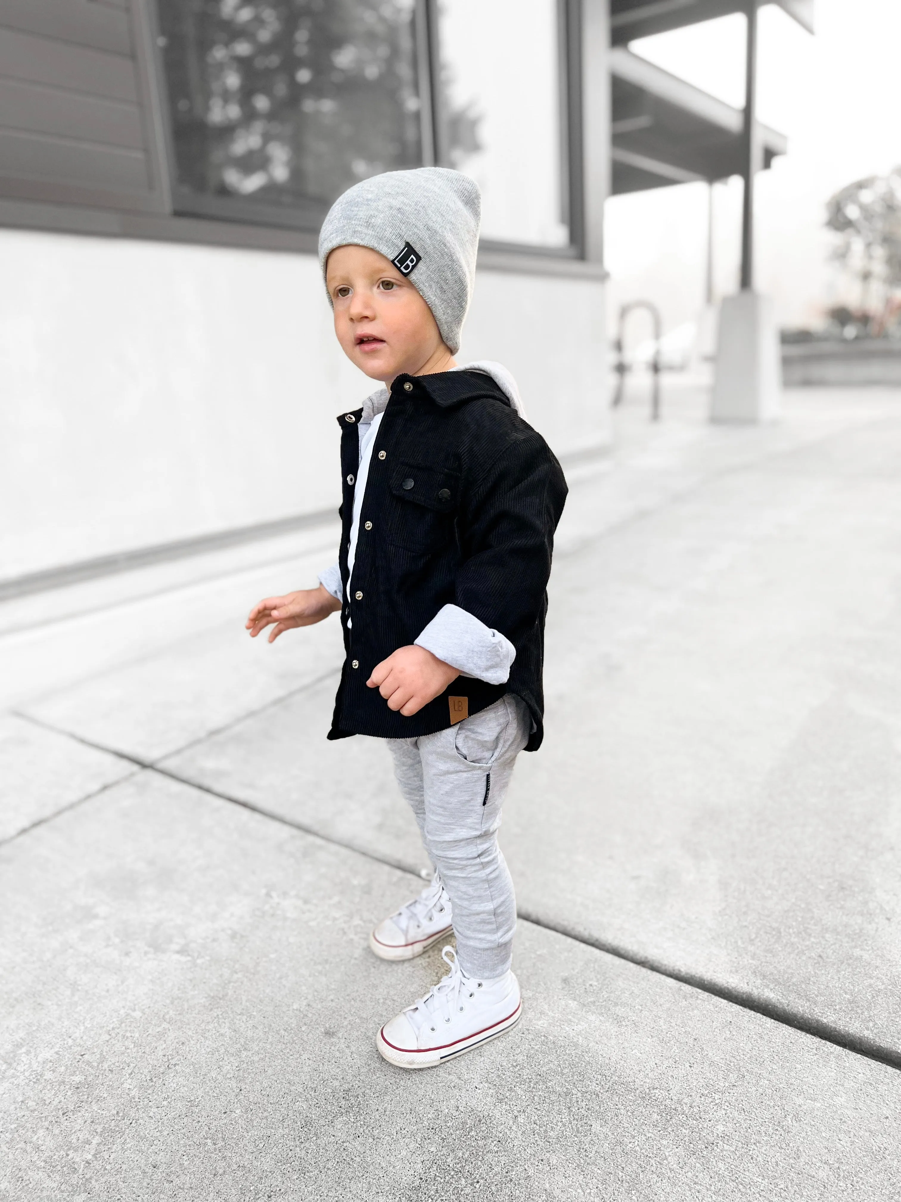 Little Bipsy Corduroy Shacket - Black