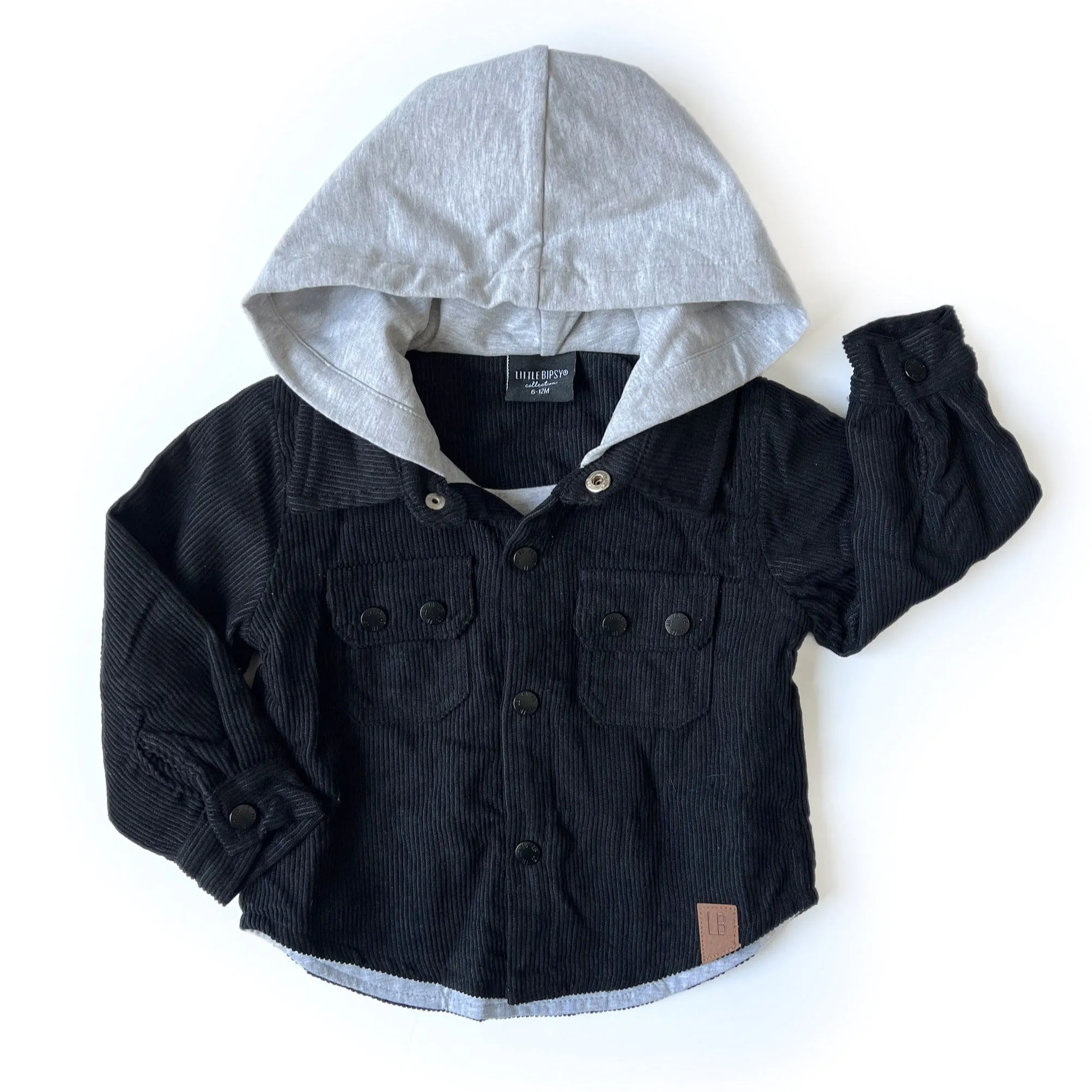 Little Bipsy Corduroy Shacket - Black