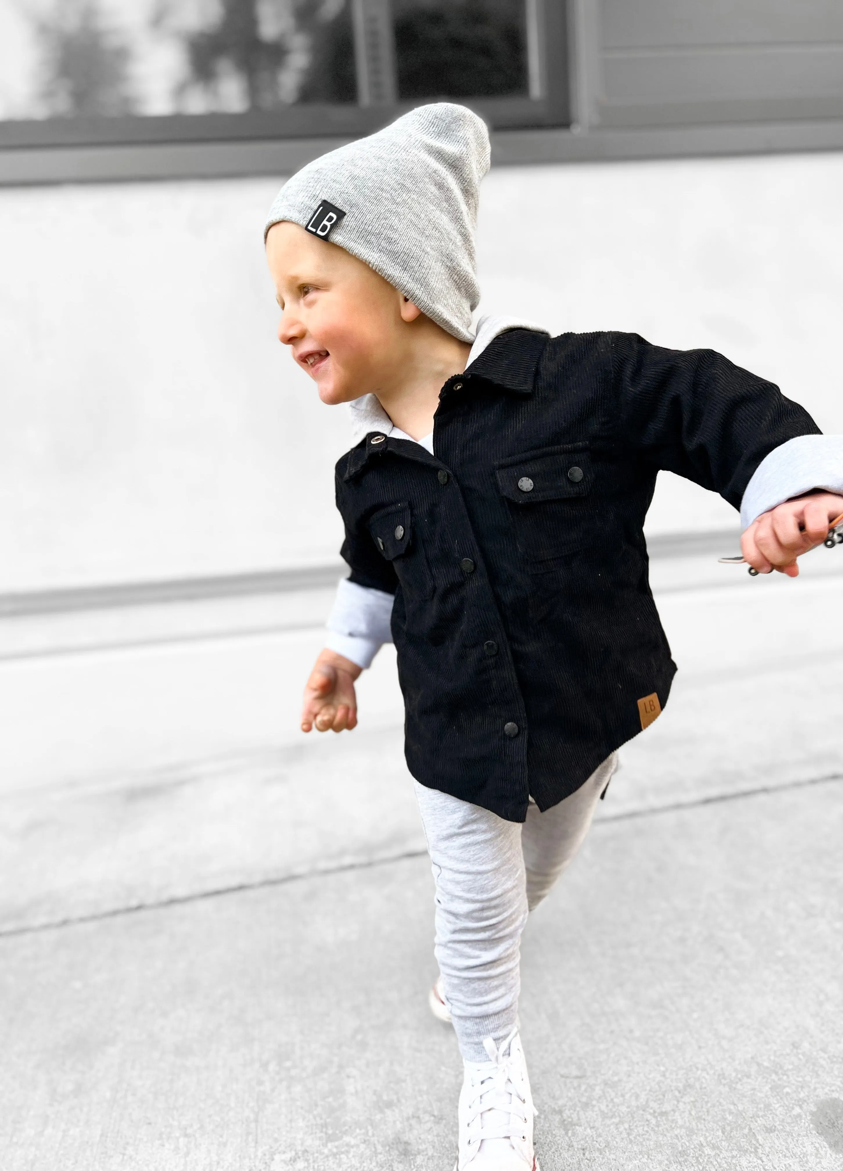 Little Bipsy Corduroy Shacket - Black