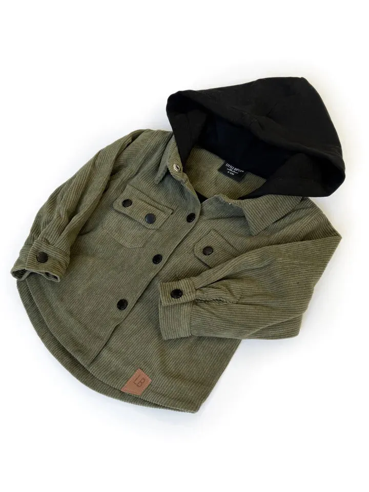 Little Bipsy Corduroy Shacket - Forest