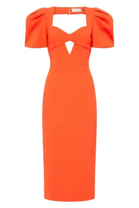 Loretta Puff Sleeve Midi Dress