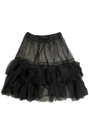 Louisa May Sheer Black Ruffle Skirt