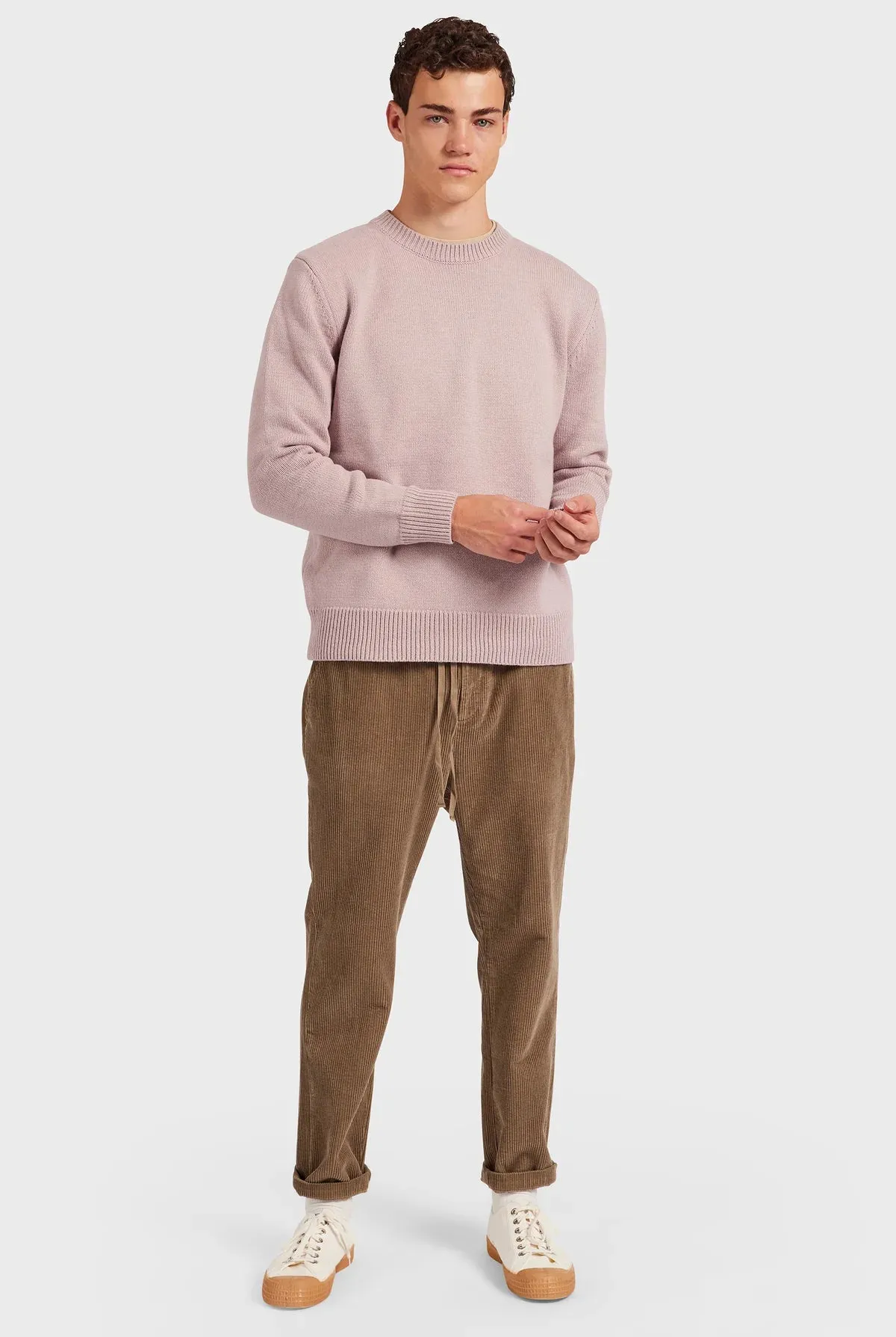 Malibu Crew Men's Sweater in Chalk Pink