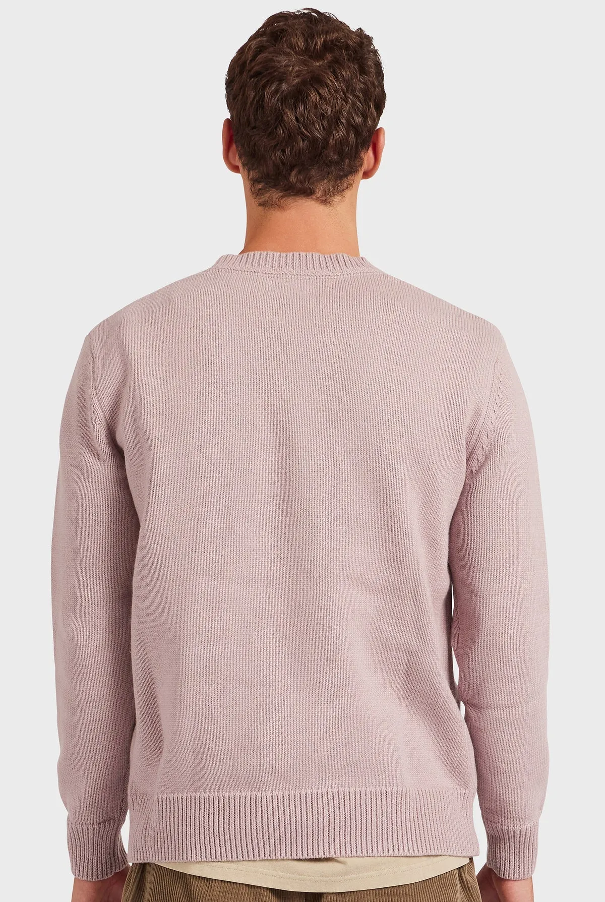 Malibu Crew Men's Sweater in Chalk Pink