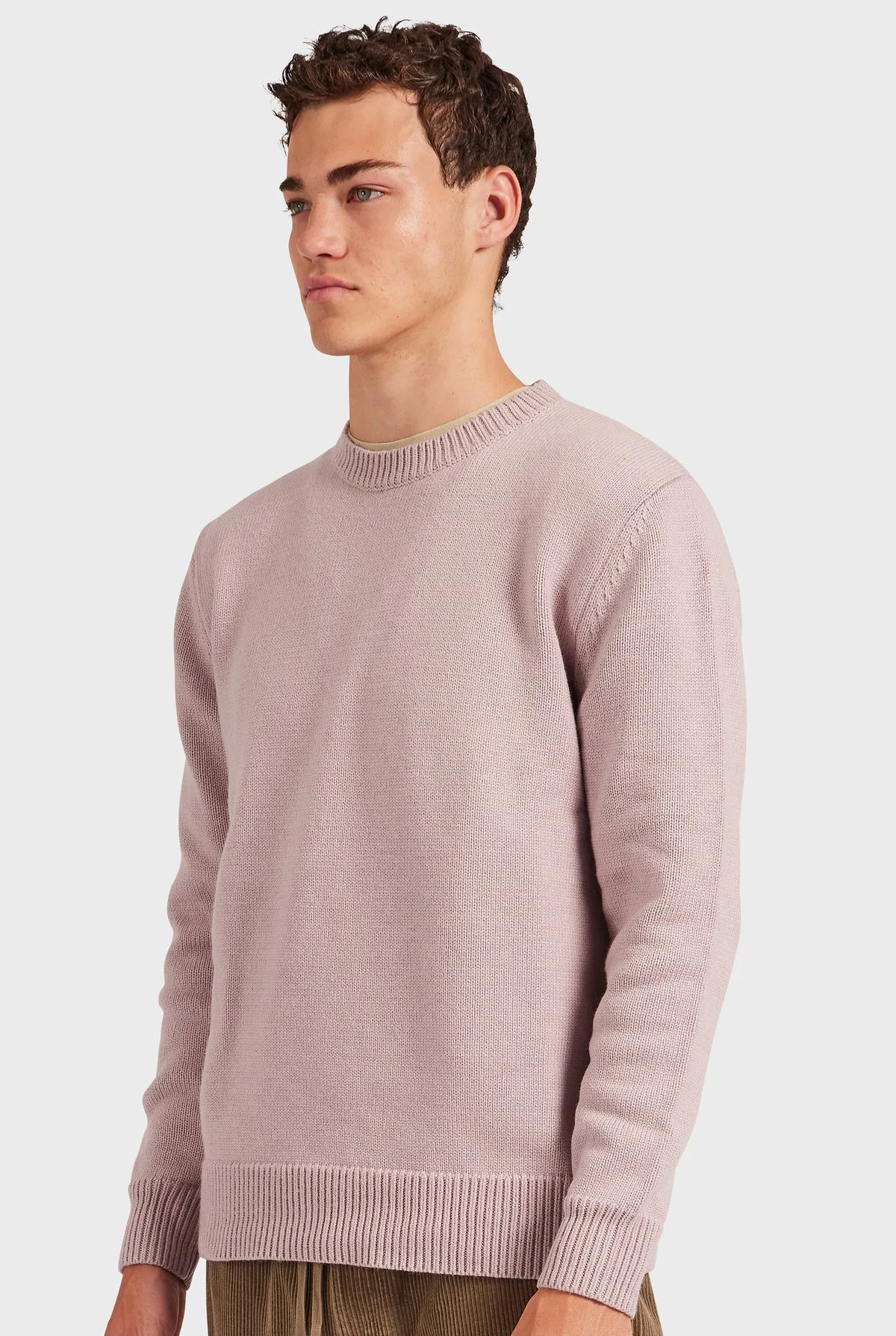 Malibu Crew Men's Sweater in Chalk Pink